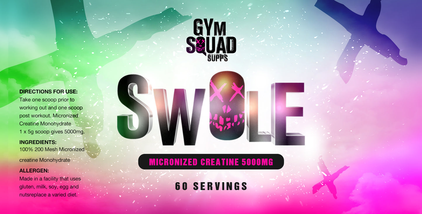 Gym Squad Supps Micronized Creatine Monohydrate 60 Servings