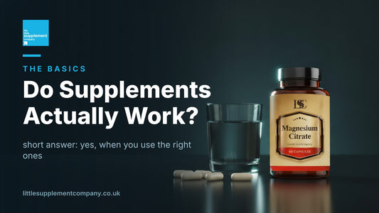 Do supplements actually work, capsules beside a glass of water