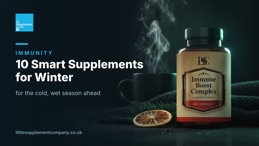 Smart supplements for winter, LSC Immune Boost with winter still life