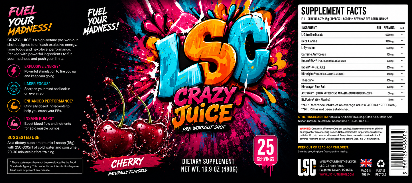 LSC Crazy Juice Pre Workout 25 Servings _ PRE ORDER