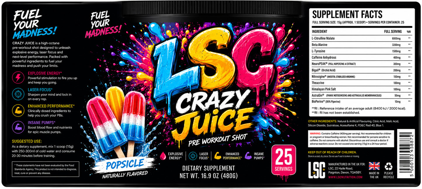 LSC Crazy Juice Pre Workout 25 Servings _ PRE ORDER