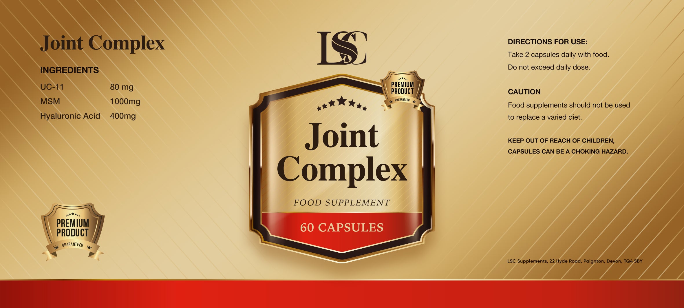 LSC Joint Complex 60 Capsules | Glucosamine, MSM & Collagen Support ...