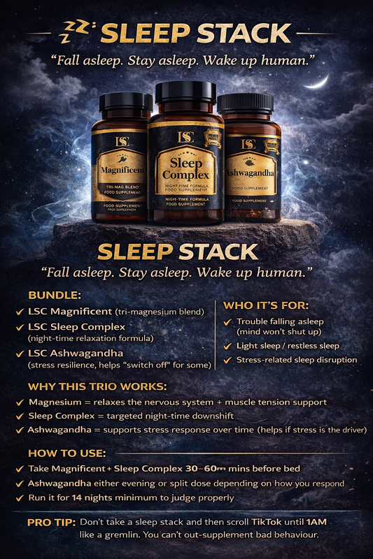 Sleep Stack by LSC Supplements, 60 Capsule Bottles