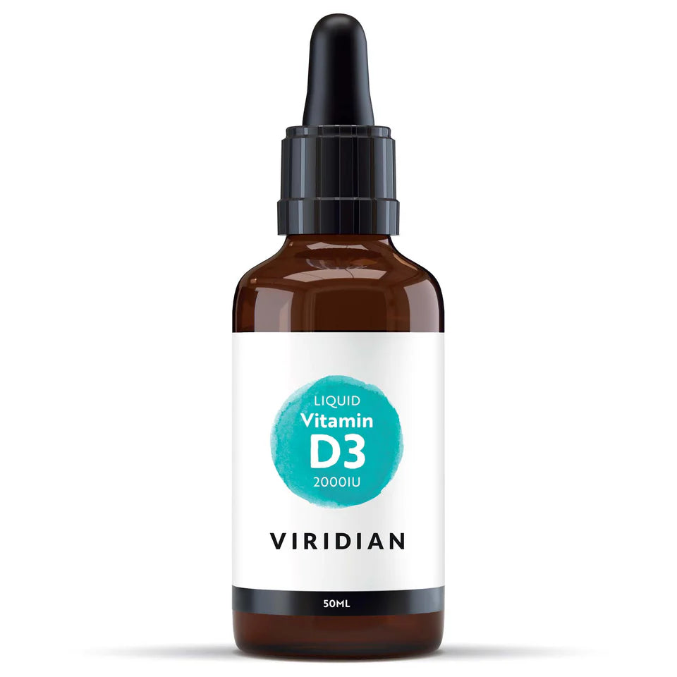 Viridian Liquid Vitamin D3 (Vegan) — Orange Flavour  200iu 50ml